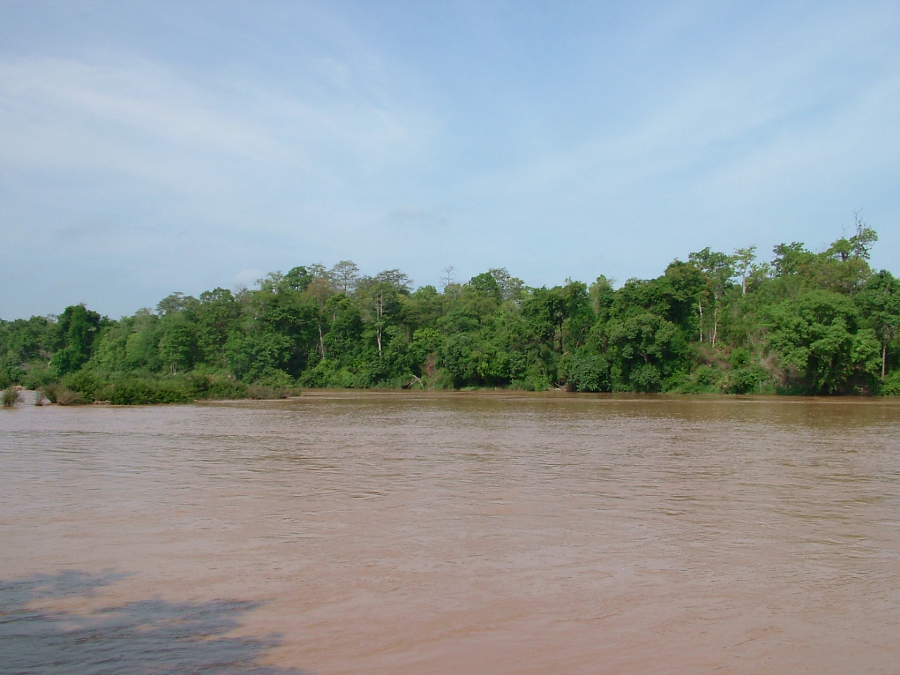 The Srepok river running through forest in Yok Don, Dak Lak